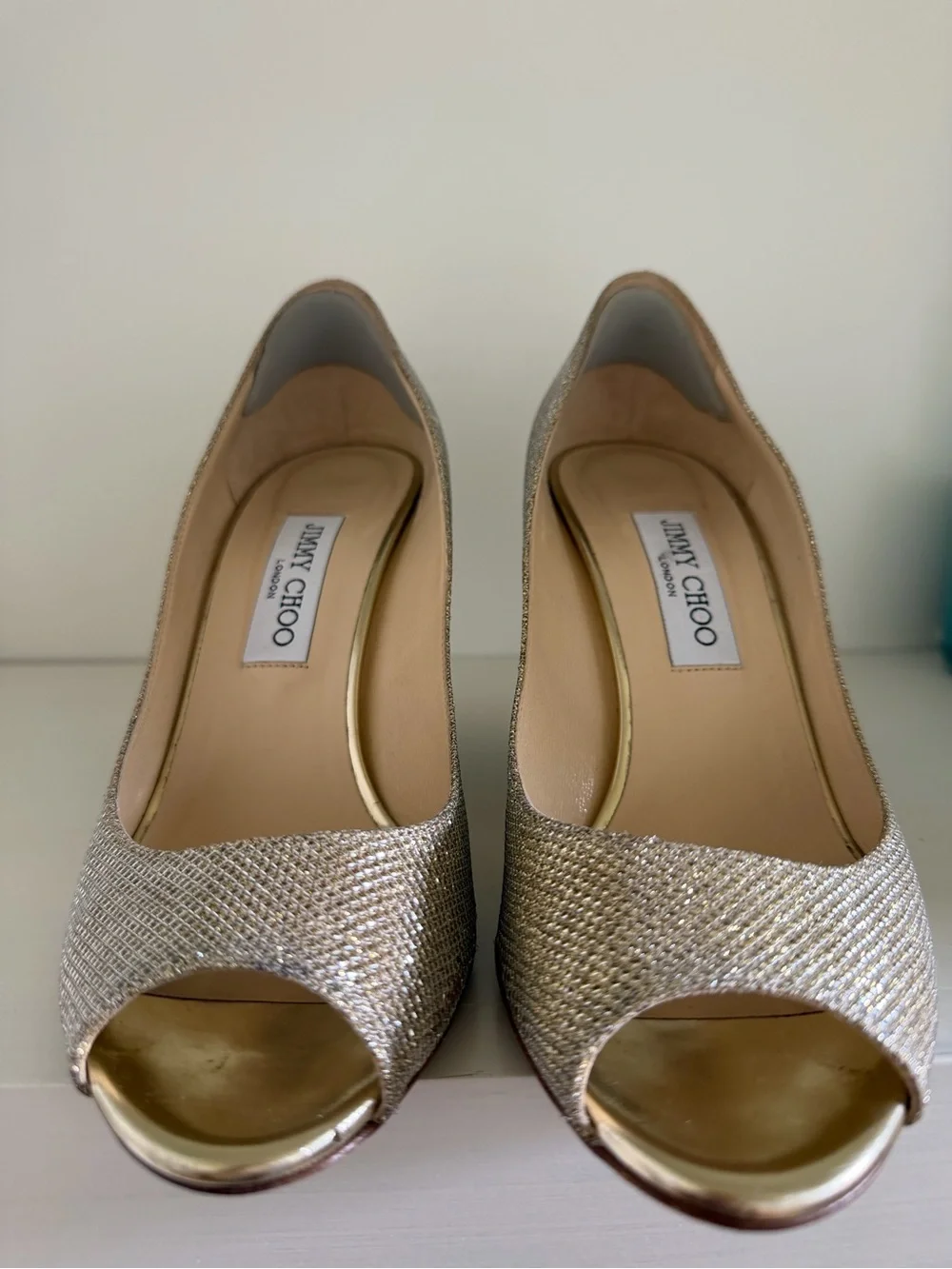 Jimmy Choo glittering gold